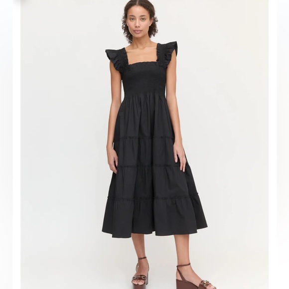 Hill House Black Poplin Ellie Nap Dress - Picture 1 of 8